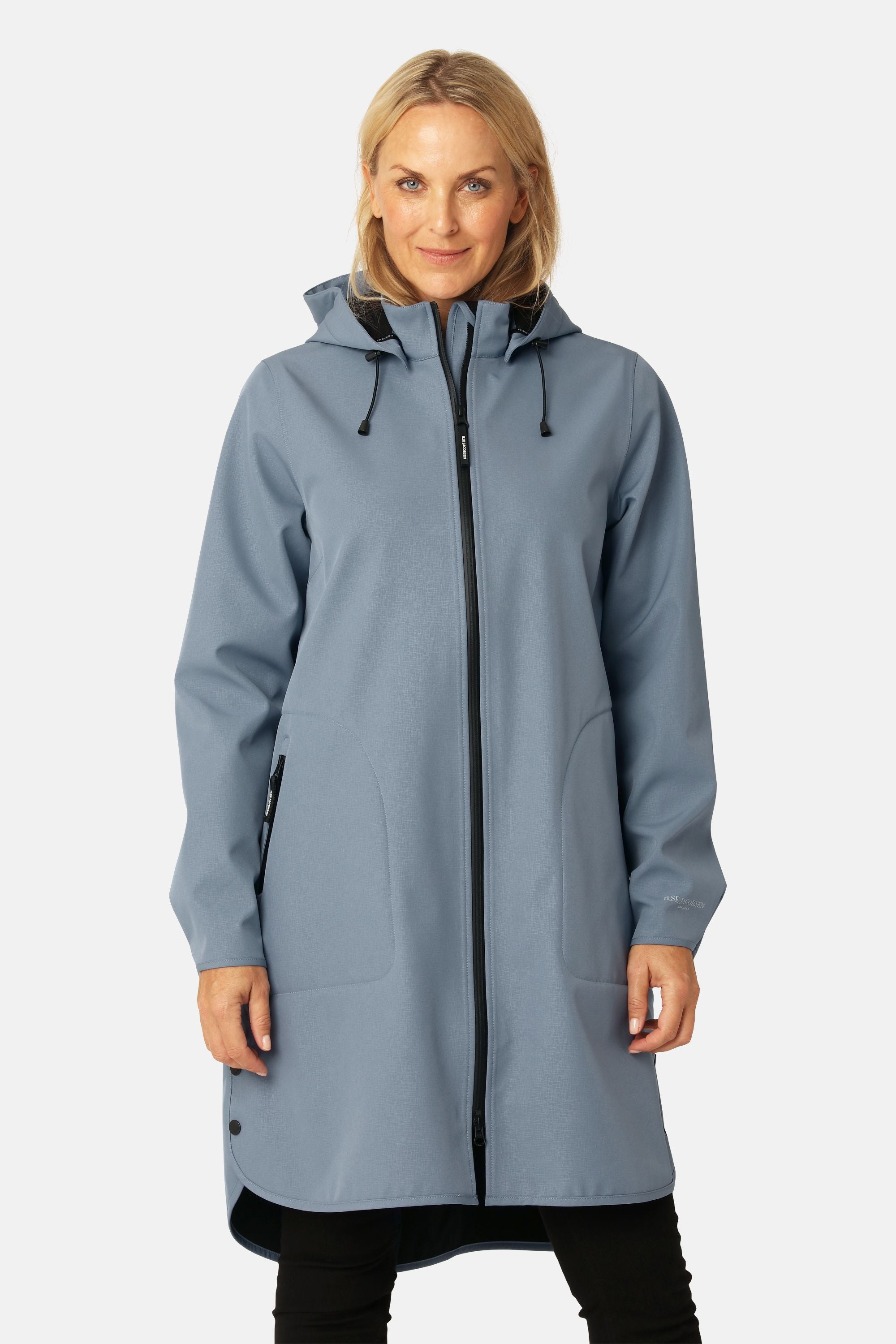 Softshell Raincoat A-line - Grey Blue